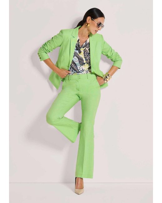 Madeleine Green Kurzblazer Einreihiger Blazer in Struktur-Qualität