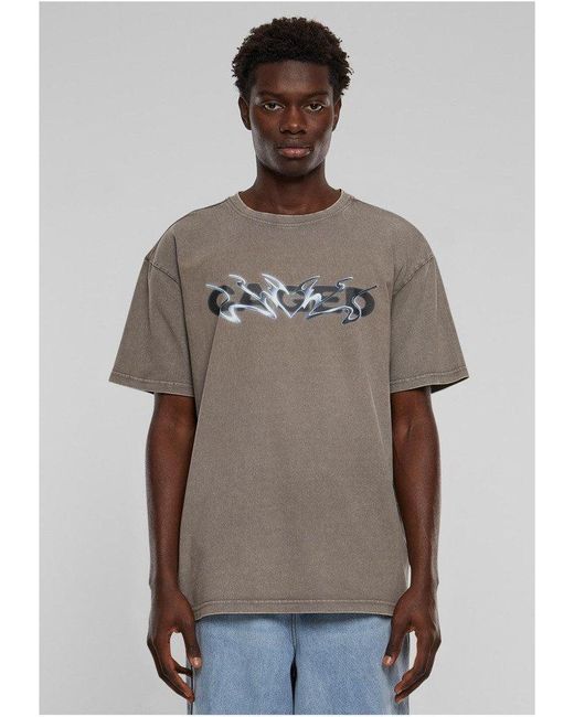 MT Upscale T-Shirt Cagedchrome Acid Heavy Oversize Tee in Brown für Herren