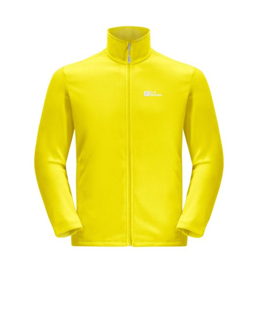 Jack Wolfskin Fleecejacke TAUNUS FZ M leichter, dehnbarer, atmungsaktiver Midlayer in Yellow für Herren