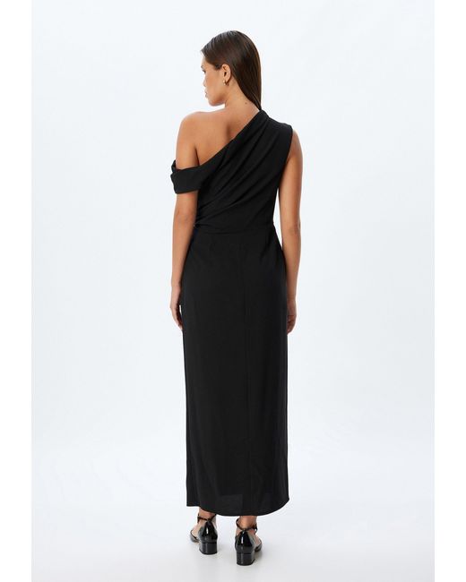 Koton Black Maxikleid Maxi Länge Drapiert