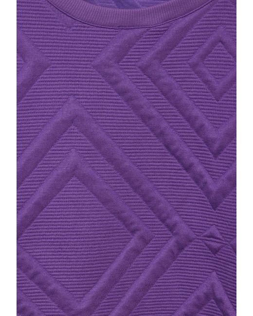Cecil Purple Langarmshirt mit U-Boot-Ausschnitt