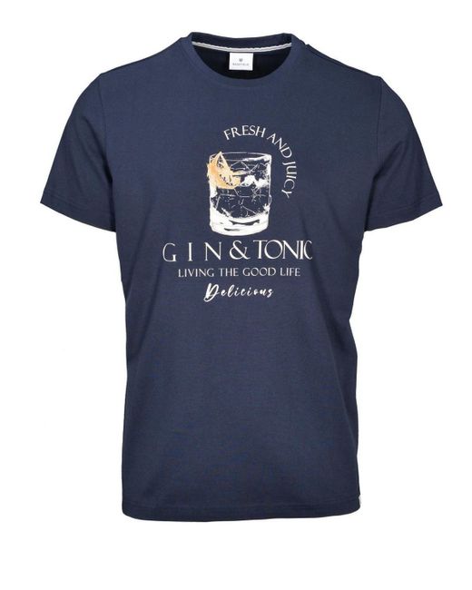 Basefield Rundhals T-Shirt 1/2 in Blue für Herren