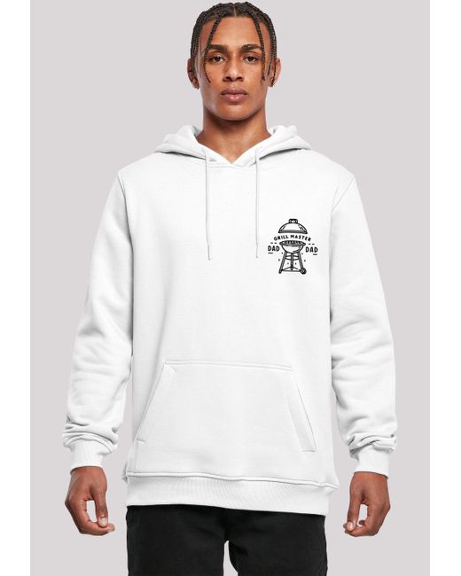 F4NT4STIC Kapuzenpullover Vatertag Grill Master für BBQ-Väter Premium Qualität in White für Herren