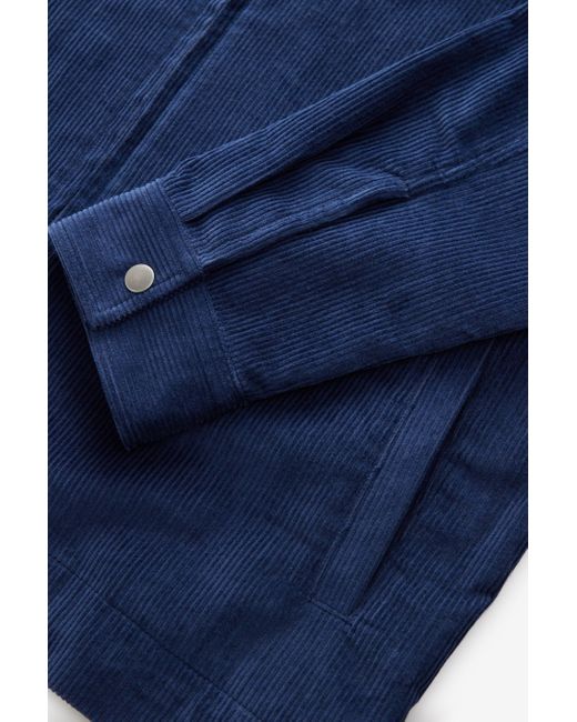 Next Co-Ord Hemdjacke mit Reißverschluss, Baumwolle (1-St) in Blue für Herren