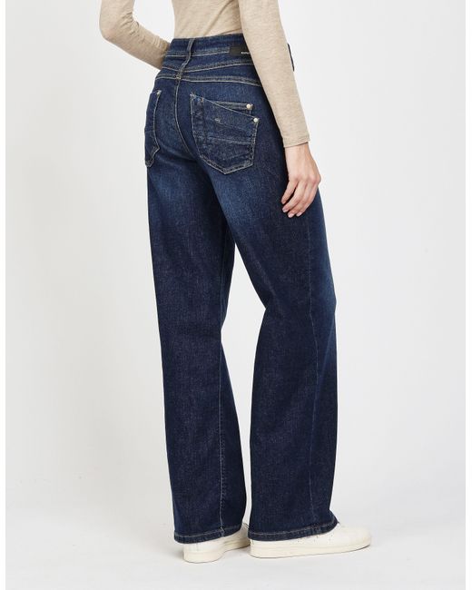 Gang Blue Cordhose 94AMELIE im lässigen Wide Fit
