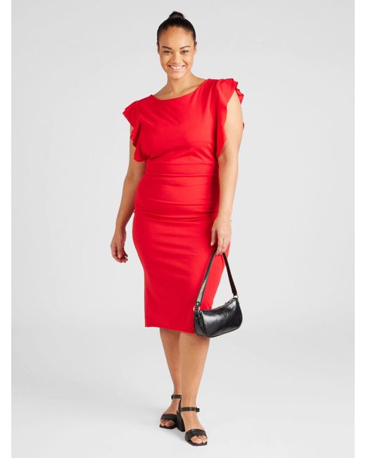 Wal-G Red Cocktailkleid RUSIE (1-tlg) Volant