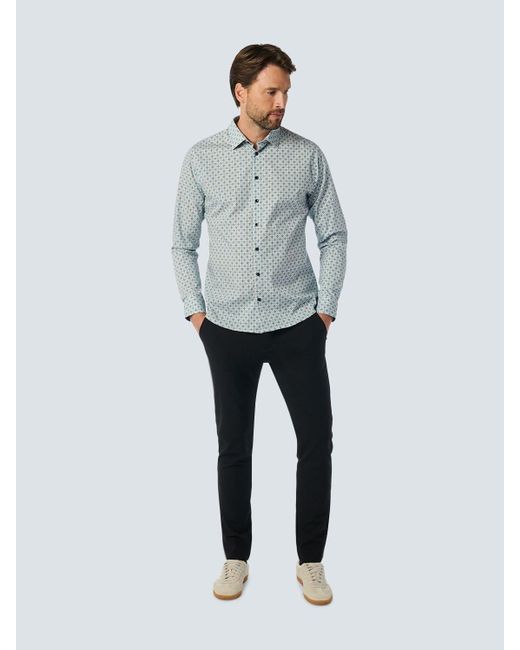 No Excess Hemd mit Minimalprint - hemd Langarmhemd in Gray für Herren