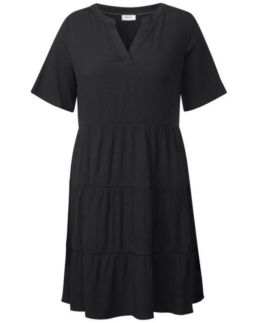 Cecil Black Sommerkleid in Unifarbe