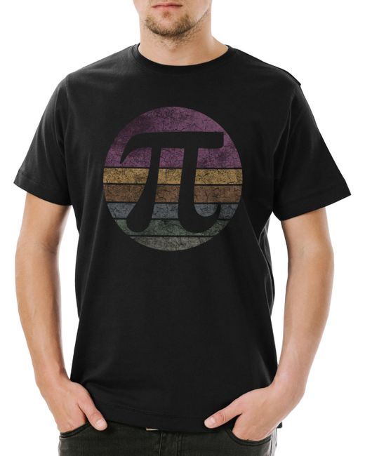 Urban Backwoods Print- Vintage Pi -Shirt Mathematik Lehrer Mathe Unterricht in Black für Herren