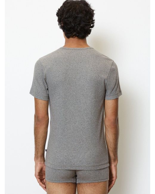 Marc O' Polo T-Shirt Iconic Rib (2-tlg) unterziehshirt unterhemd kurzarm in Gray für Herren