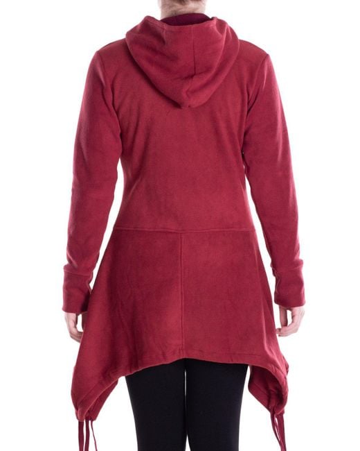 Vishes Red Kapuzenfleecejacke Fleece Kapuzenjacke)