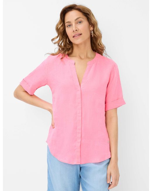 Brax Pink Kurzarmbluse Style VERI