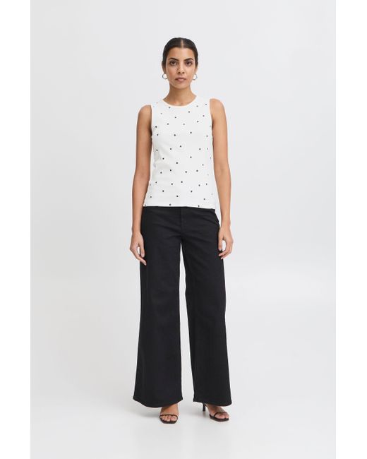 Ichi White Shirttop IHPALMA Modisches Top