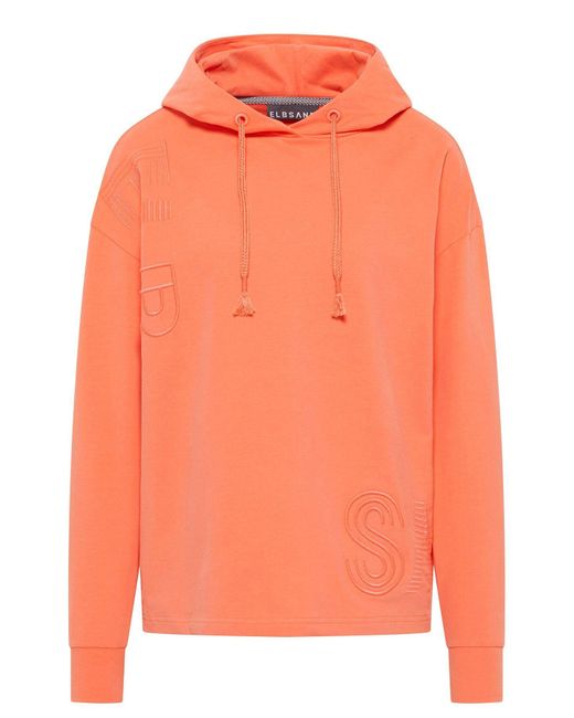 Elbsand Orange Sweatshirt Hoodie Elvie Hot Coral