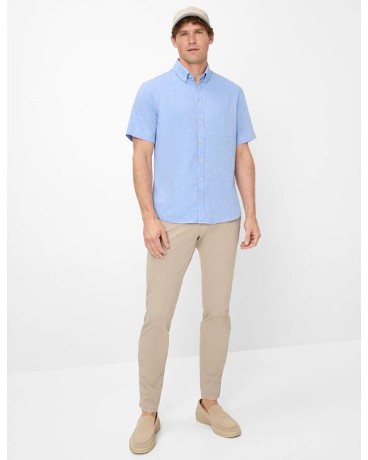Brax Kurzarmhemd Style DAN in Blue für Herren