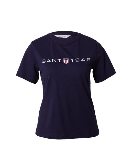 Gant Blue T-Shirt (1-tlg) Plain/ohne Details
