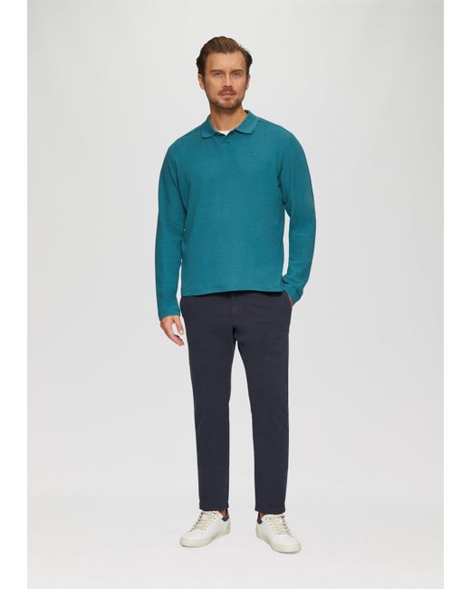 S.oliver Stoffhose Regular Fit: Strukturierte Chino aus Baumwollstretch Garment Dye in Blue für Herren