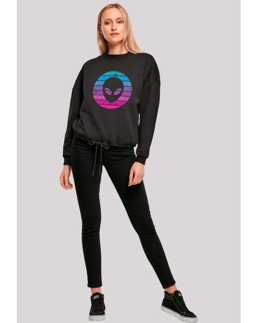F4NT4STIC Gray Sweatshirt Alien Kopf Premium Qualität