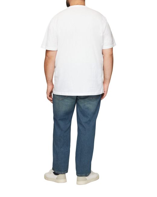 S.oliver Kurzarmshirt Jerseyshirt mit und V-Ausschnitt Logo in White für Herren