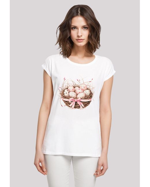 F4NT4STIC White Shirt Osterei Nest Korb Dekor Premium Qualität