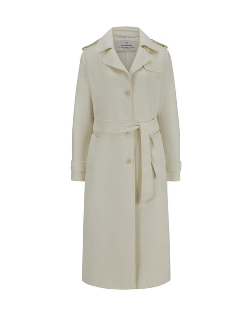 Milestone White Trenchcoat MSCosmic mit Schulterklappen