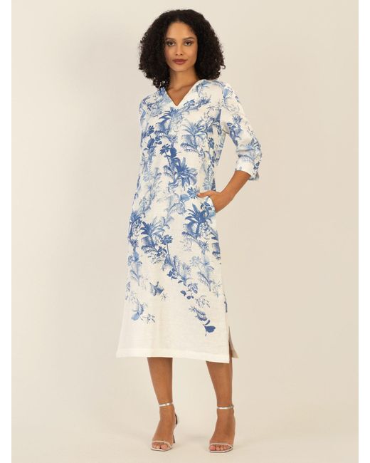 MINT & MIA Natural Sommerkleid mit botanischem Print