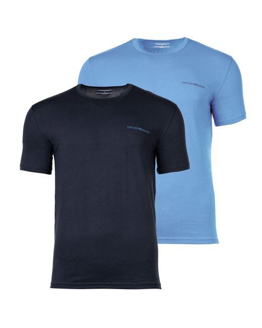 Emporio Armani T-Shirt, 2er Pack - CORE LOGOBAND in Blue für Herren