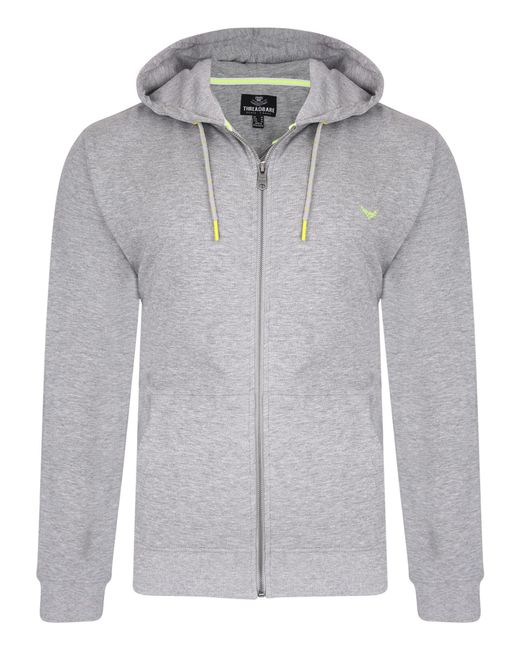 Threadbare Sweatjacke Through Tangerine mit Kapuze in White für Herren