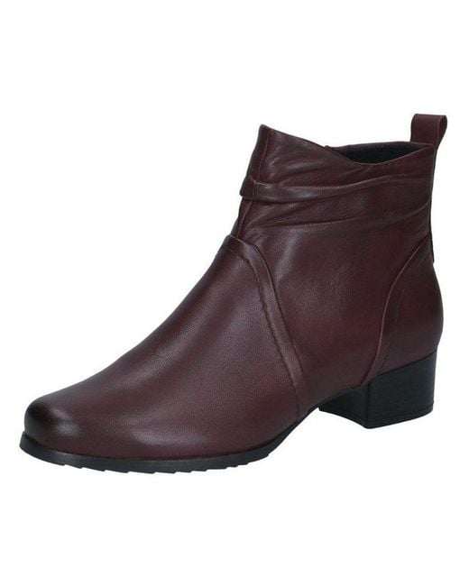 Caprice Purple Stiefelette Leder Stiefelette