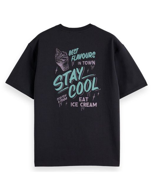 Scotch & Soda T-Shirt Baumwolle (Packung, 1er Pack) in Black für Herren