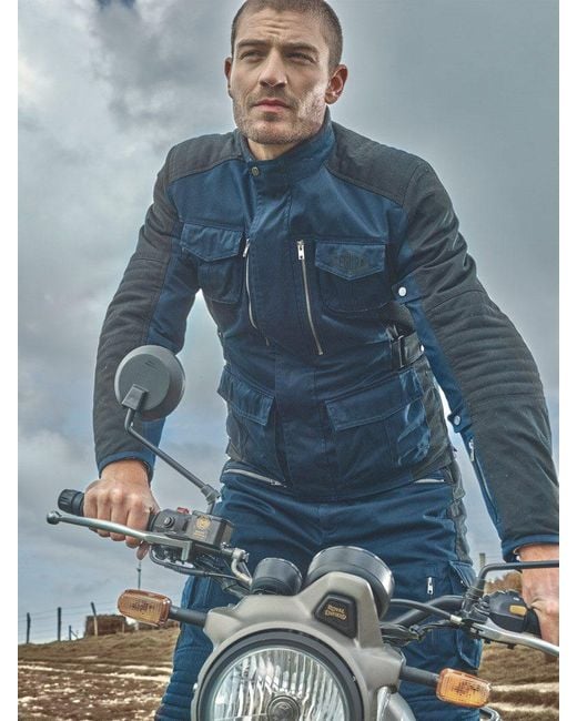 Segura Motorradjacke Bora Motorrad Textiljacke Atmungsaktiv protektoren robust reißverschluss in Blue für Herren