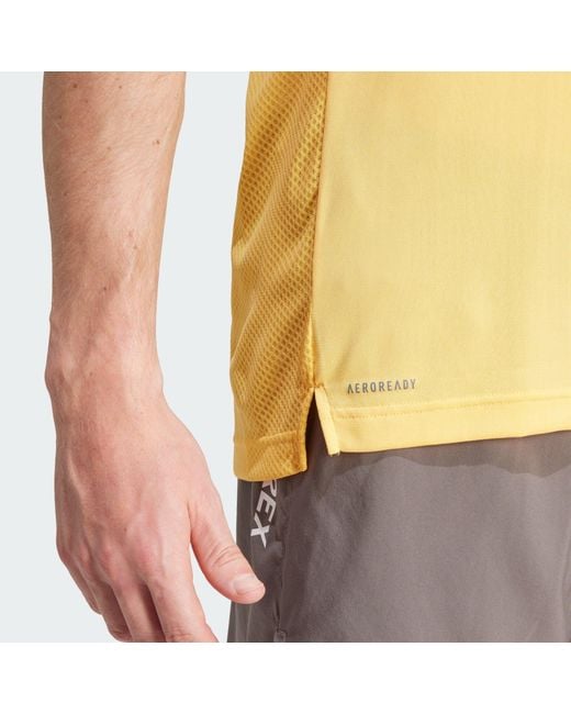 Adidas TERREX Agravic Trail Running T-Shirt in Yellow für Herren