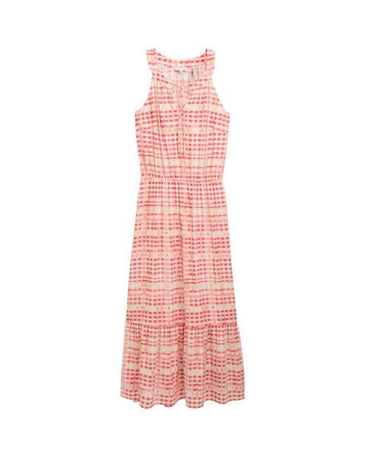 Tom Tailor Pink Sommerkleid Maxi-Kleid mit Muster