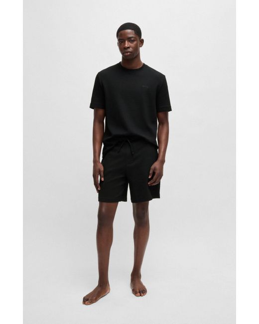 HUGO Pyjamashorts Austin Short mit Tunnelzug in Black für Herren