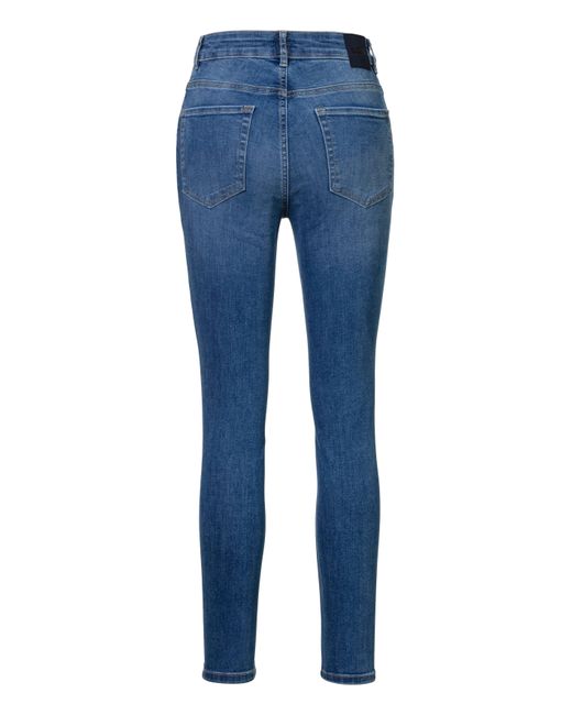 Boss Blue High-waist-Jeans KITT SKINNY HR BC Premium mode mit Leder-Badge