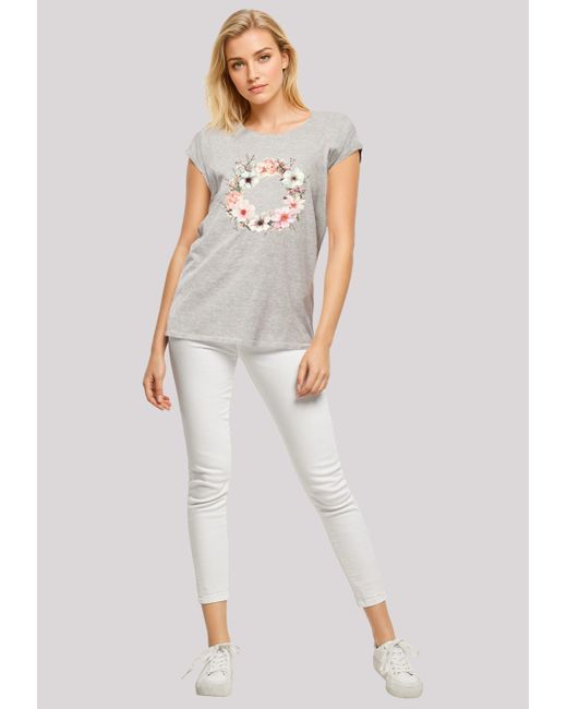 F4NT4STIC White Shirt Rosa Blumenkranz Premium Qualität