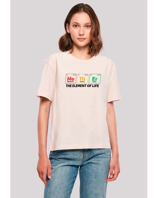 F4NT4STIC Multicolor Shirt Mothers Day Minimalist Periodic Elements Geeky Mom Premium Qualität