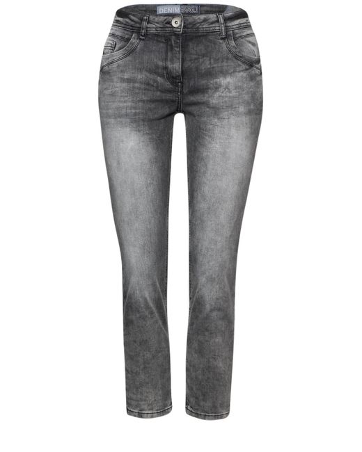 Cecil Gray Slim-fit-Jeans in grauer Waschung