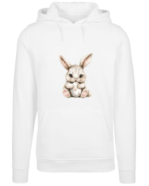 F4NT4STIC White Kapuzenpullover Niedlicher Osterhase mit Ei Premium Qualität