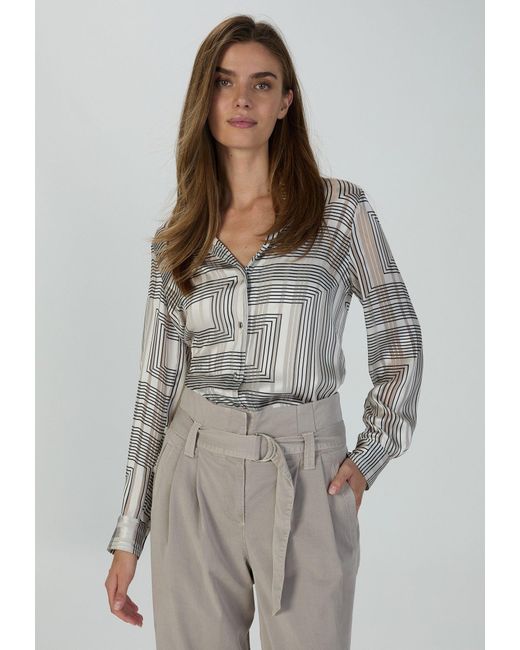 MARC AUREL Gray Hemdbluse aus Grafik-Druck