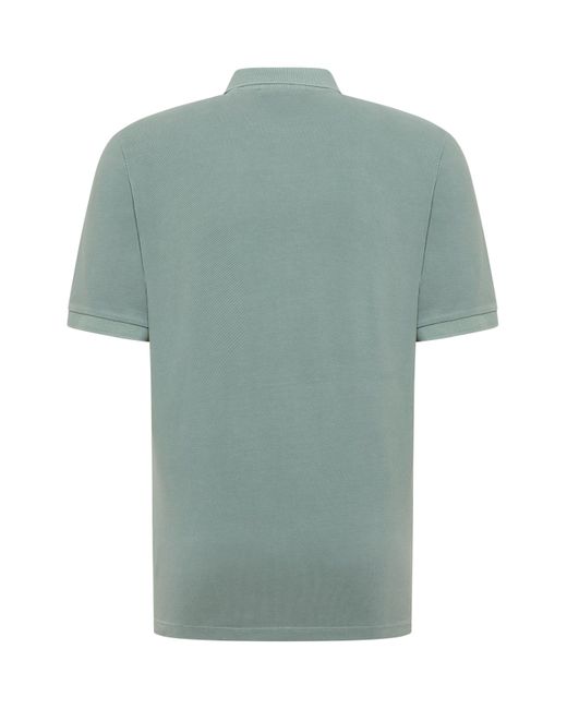 Elbsand Poloshirt Len Gerippter Flachstrickkragen, normal geschnitten in Green für Herren