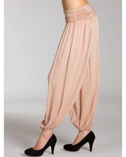 Caspar Multicolor Stoffhose KHS035 leichte Sommer Haremshose mit hohem Stretch Bund