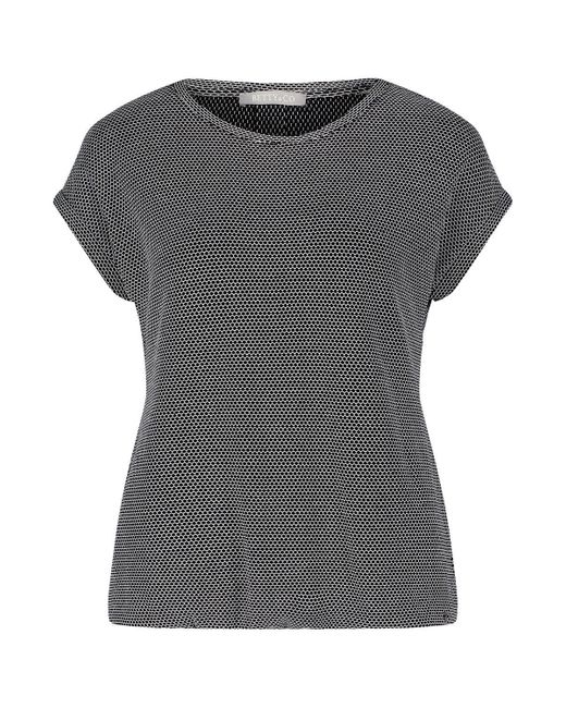 BETTY&CO Gray T- Shirt Kurz 1/2 Arm, Black/Cream