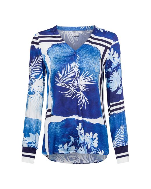 Emily Van Den Bergh Blue Shirtbluse