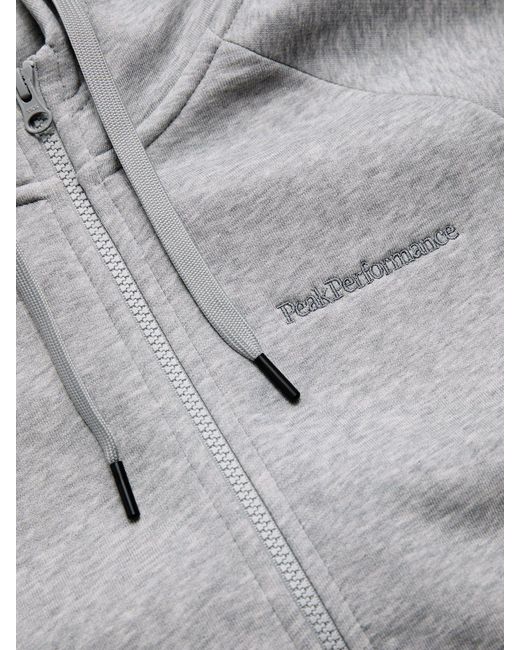 Peak Performance Kapuzensweatshirt M Original Small Logo Zip Hood in Gray für Herren