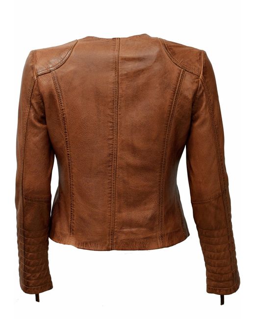 Zimmert Leather Brown Lederjacke Bini washed Lammnappa, Knautschig, Cognac, Braun, Schwarz, Beere, Gruen