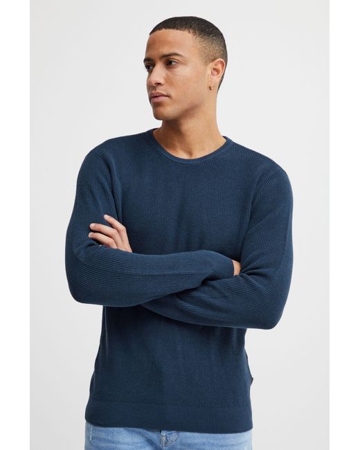 11 Project Strickpullover PREdwin Modischer Pullover in Blue für Herren