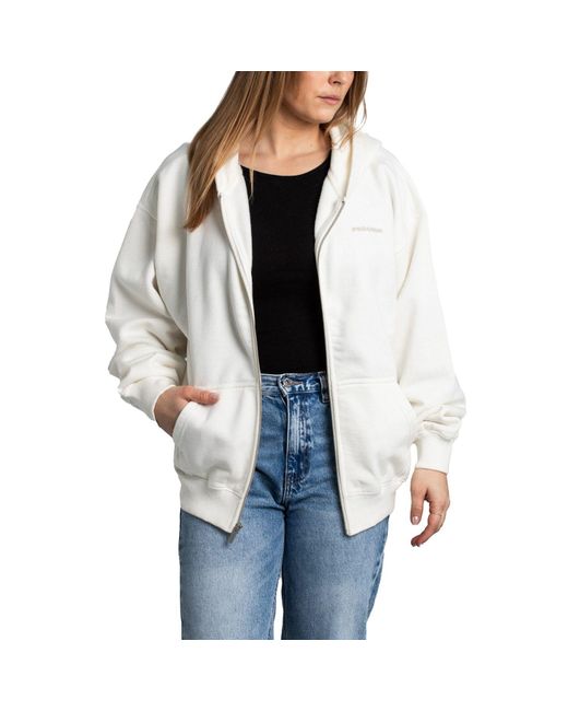 PEGADOR White Sweatjacke Ramira Oversized Sweat Jacket