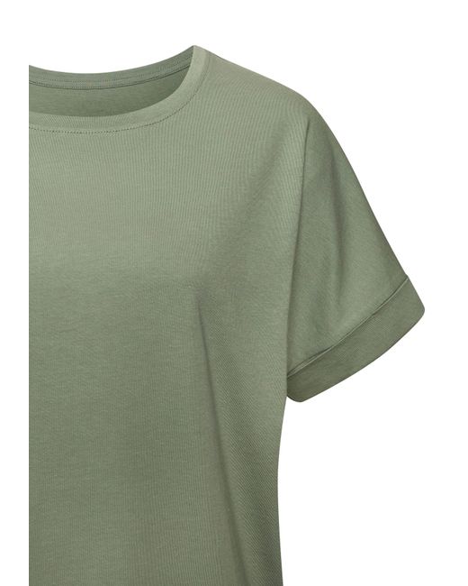 COPENHAGEN Green Shirt dezentem Logoprint hinten aus softer Jersey-Qualität mit Bio-Baumwolle