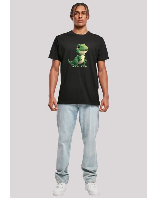 F4NT4STIC Shirt Süßer grüner Dino Premium Qualität in Green für Herren